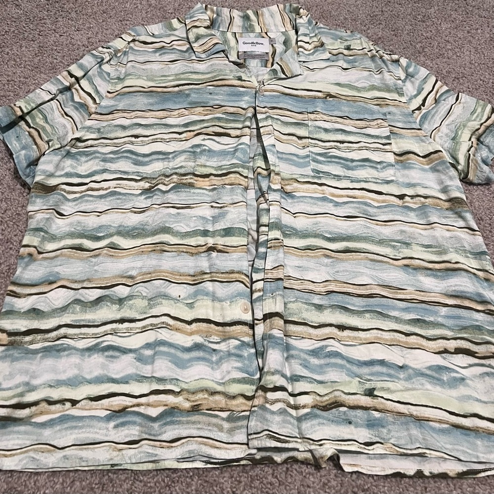 Goodfellow XL Striped Multicolor Button Down Shirt